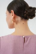 2444 Mini Keten Elbise - Pembe resmi